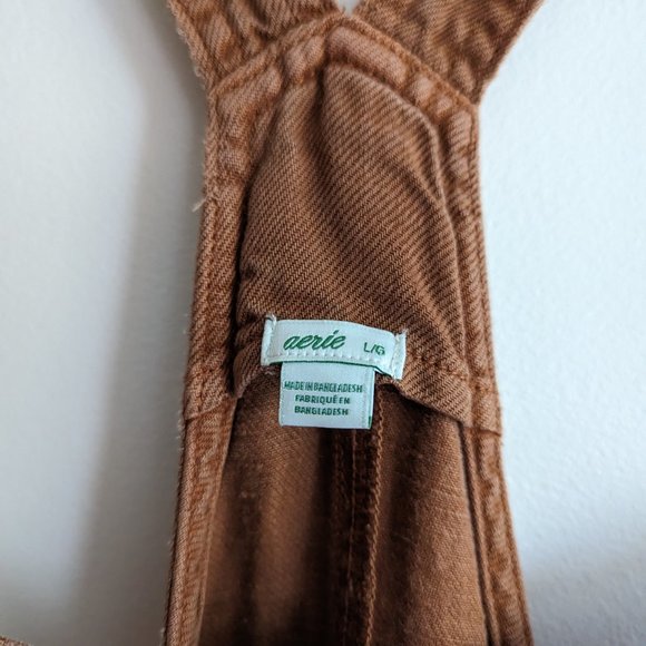 aerie Pants - Aerie Rusty Brown Overalls